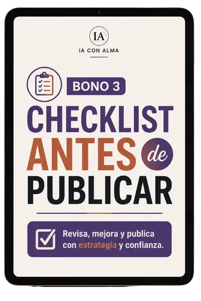 Bono 3: Checklist Antes de Publicar