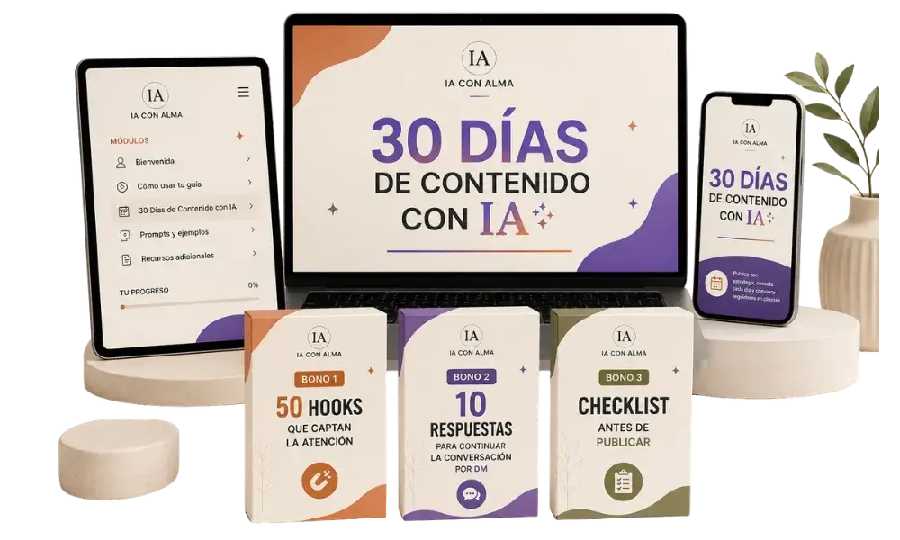 30 Días de Contenido con IA — vista del sistema interactivo